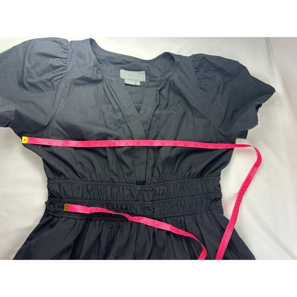 Anthropologie Cotton The Somerset Mini Dress in Black size Small Petite Preppy - Picture 8 of 9